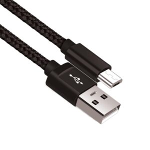Micro USB Cable 1m Fast Charge Braided Nylon Black