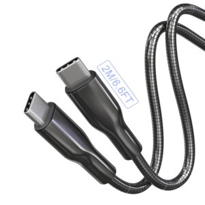 USB-C to USB-C Cable 2m 60W Fast Charge Braided Black